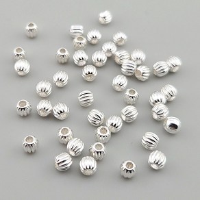 비즈톡 [SVP-91-03]순은펜던트 실버925 은볼 수박볼 주름볼 4mm (내경 1.2mm) 실버볼