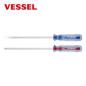 베셀 VESSEL 드라이버 6300 일자 5x150mm(-) 크리스탈 라인칼라 드라이버, 6300 십자 1x100mm(+), 1개