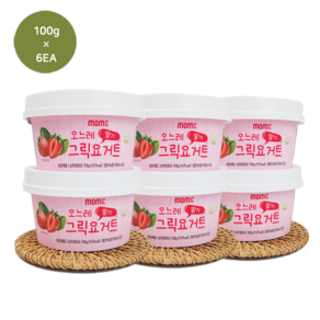 [밀크온밀크] 오느레 그릭요거트 딸기 100g*총6개, 6개, 1개입, 100g