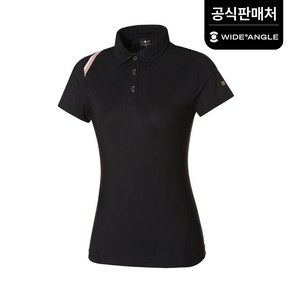 [와이드앵글 공식] [골프] 여성 WL 등판 펀칭 반팔 폴로 티셔츠 L WWM22218Z1