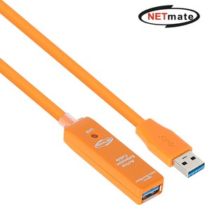 강원전자 넷메이트 CBL-302OR-3M USB3.0 리피터 3m (오렌지/전원 아답터 포함), 본상품선택, 1개