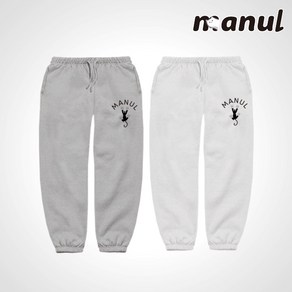 MANUL 마눌 남녀공용 프리미엄 쭈리 기모 와이드핏 조거 팬츠 2컬러 AW401