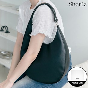 [Shertz 세르쯔] 워터드롭 데일리 소가죽 숄더 호보백 + 세르쯔 가방파우치