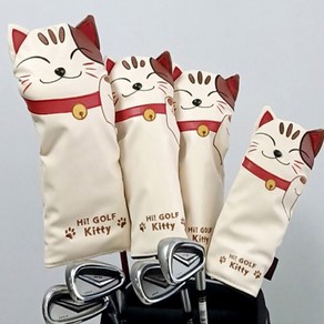 고양이 골프채커버 귀여운 행운 고양이 Golf Club Cover 아이언 퍼터 헤드커버