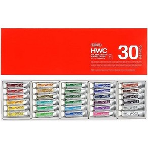 holbein 홀베인 투명 수채화 물감 30색 세트 W407 5ml (2호), 30개