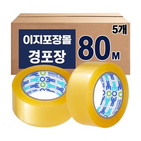 우림 박스테이프 포장 택배 OPP 투명 테이프 80M 경포장, 5개