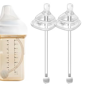 순수아 헤겐 젖꼭지형+추빨대 2세트, 투명, 1개, 1ml
