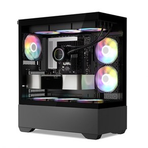 2025년 1월 검증완료 2024년 총결산 추천PC 7500F RTX4060Ti 게이밍 본체 조립 컴퓨터 GY109, 블랙, 1TB, 32GB, Fee DOS