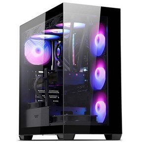 라이젠7 9800X3D 32GB DDR5 1TB 옵시디언엣지 게이밍 컴퓨터 데스크탑 조립 PC, Fee DOS, 블랙