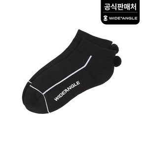 와이드앵글 공식 여성 CO 단목 폼폼이 파일 양말 L WWU24S01Z1, Black, 1개