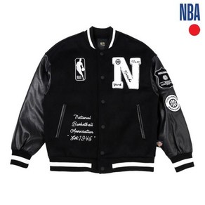 [_]엔비에이 공용 NBA 이니셜 로고 바시티 점퍼 N224JP901Z