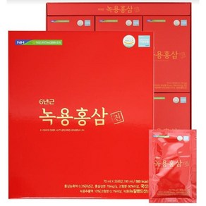 부모님 효도 선물 6년근 한삼수 녹용 홍삼진 30포, 70ml, 30개