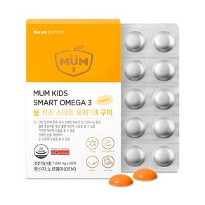 뮴 키즈 스마트 오메가3 구미 EPA+DHA 1 020mg 과일맛 젤리