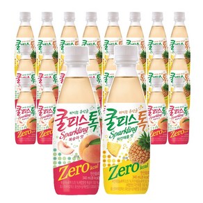 동원 쿨피스톡 제로 340mlx24개(파인애플12+복숭아12) 스파클링, 24개, 340ml