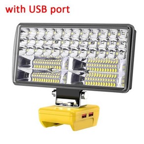 전기 5V Dewalt에 무선 휴대용 2 맞는 배터리 작업등 USB LED 2.1A 리튬 18V 모드 손전등 토치 인치 8 20V, 1개