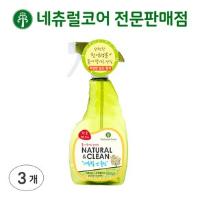 네츄럴코어 강아지 고양이 항균 탈취제 네츄럴앤클린, 500ml, 3개