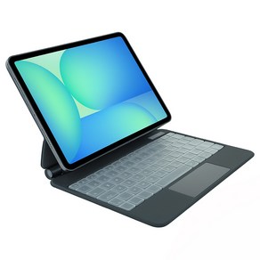 갤럭시탭 S9 FE 플러스 12.4 호환 매직 블루투스 키보드 케이스 S9+ S8+ S7+ S7FE 공용 한국어, 화이트, 1개