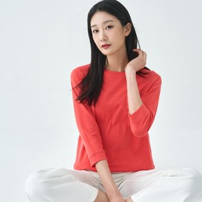 [지센] 에센셜 슬럽 솔리드 포켓 7부 티셔츠 LCTSO379_RE
