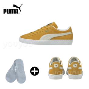 [YUYU] PUMA 푸마 스웨이드 Classic XXI 클래식 머스타드 화이트+페이크삭스 1p