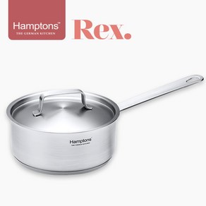 [햄튼 Hamptons] 렉스 인덕션 겸용 3중바닥 스텐레스 편수냄비 18cm (HREX-18S), 1개