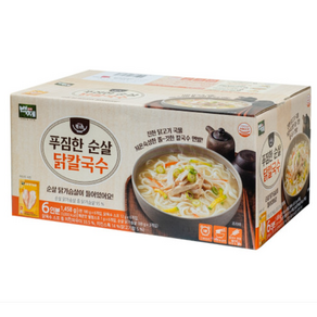 백제 푸짐한 순살 닭 칼국수 243g x 6 개입, 6개