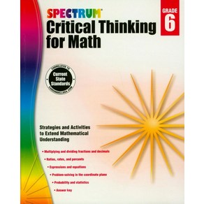 Spectrum Critical Thinking for Math Grade 6: