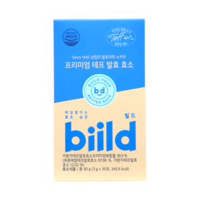 biild 빌드 프리미엄 슈퍼 곡물 푸드 테프 발효 효소, 1박스, 30회분