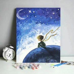 FiIIey 크리스마스 명화 그리기 diy페인팅 그림그리기유화 그리기세트40 x 50cm, 61-어린 왕자, 1개