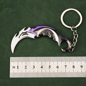 카람빗 정글도 캠핑나이프 발로란트 무기 근접 리버 2.0 Karambit 칼 금속 M4 게임 주변 사무라이 소드 모델 남아용 키체인 장난감 16cm