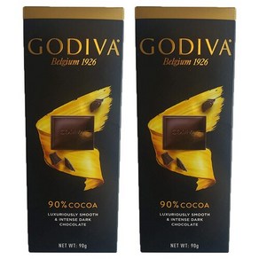 Godiva 고디바 90% 럭셔리 스무스 다크 초콜릿 90g x 2팩 Luxuiously, 2개