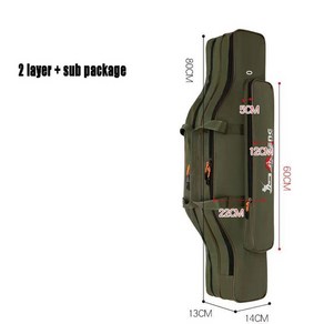 방수 배 낚시 보관 가방 2/3 레이어 대용량 장비 사각형 낚싯대 분류 80-130cm, [08] 2 laye-80cm