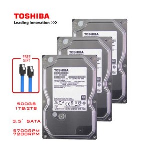 TOSHIBA-4TB 2TB 1TB 500GB 내장 하드 드라이브 디스크 하드디스크 HDD HD SATA III 3.5 인치 5400RPM 7200 RPM 32M 데스크탑 컴퓨터용, [01] 500GB, 1.500GB, 없음