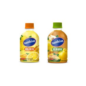 썬키스트 허니유자 12페트 + 모과생강 12페트 총24페트, 280ml, 24개