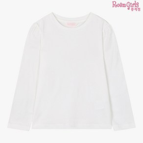 로엠걸즈 중계점 *2024 NEW SPRING 50%SALE* 라운드 퍼프 소매 티블라우스 (아이보리) 어깨 퍼프 디자인으로 베이직하면서 단정한 티셔츠 블라우스 6~11세