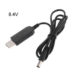 DC 5.5x2.1mm 충전 라인 변환기 전원 충전 용 USB 5V ~ 4.2V 8.4V 12.6V