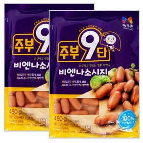 목우촌 주부9단 비엔나소시지, 450g, 2개