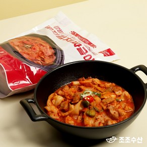 [조조수산]얼큰칼칼 돼지고기 김치짜글이 600g(2인분), 돼지고기 김치짜글이 600g (2팩), 600g, 2개