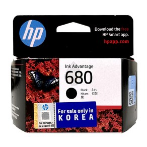 HP No.680 정품잉크, F6V27AA 검정, 1개