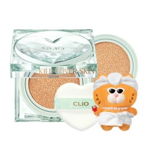 클리오 킬커버 스킨 픽서 쿠션 본품+리필+코숏키링 CLIO, 19C 라이트 +리필 +키링, 1개