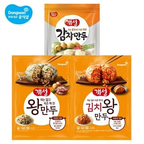 [쇼핑엔티] 개성 왕만두 2.1kg + 김치왕만두 2.1kg/감자만두, 개성 왕만두 2.1kg x 2봉, 1개