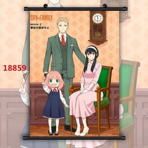 스파이패밀리 SpyxFamily Loid ye Anya Foge 포스터 그림 바 가게 문 벽 장식, 40x60cmunfamed+18859