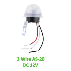 자동 온 오프 포토셀 가로등 AS 20 AC/ 12V 10A 사진 제어 포토스위치 센서 4 와이어, AS-20 12V, 1개