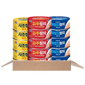 사조 살코기참치 100g x 5개 + 고추참치 100g x 5개 + 마일드참치 100g x 5개, 1세트