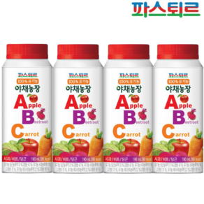 (대영) 파스퇴르 100% 유기농 야채농장 ABC주스, 190ml