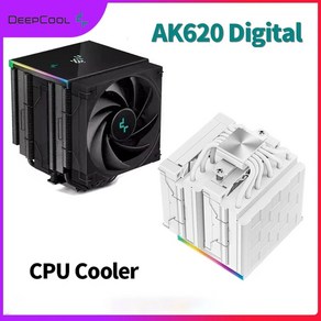 Deepcool AK620 디지털 디스플레이 6 히트 파이프 CPU 쿨러 x99 프로세서 쿨러 2011 V3 에어 쿨러 라디에이터 LGA1155 1700 AM4 AM5 용