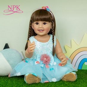 [브리튼] 55cm 리본돌 todde 소녀 선물 패션 인형 블루 스커트 리얼한 사, [01] 55cm, [01] blue eyes, 1개
