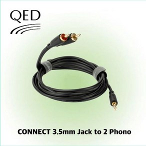 [QED] 큐이디 CONNECT Jack to 2Phono (0.75m - 3.0m) 커넥트시리즈 3.5mm to 2 RCA Y스테레오 케이블, 0.75m