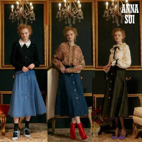 안나수이 14.최초가 79900원 ANNA SUI 플라잇 오브 쥬얼 버튼 데님 스커트 1종