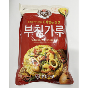 백설 부침가루 1kg 배추전 해물파전 명절음식 전집가루 식어도바삭한, 1개