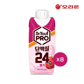 오리온 닥터유 프로 드링크 단백질 딸기맛(250ml) x 8팩, 8개, 250ml